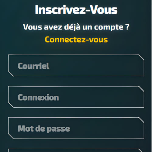 Instruction Enregistrement du compte